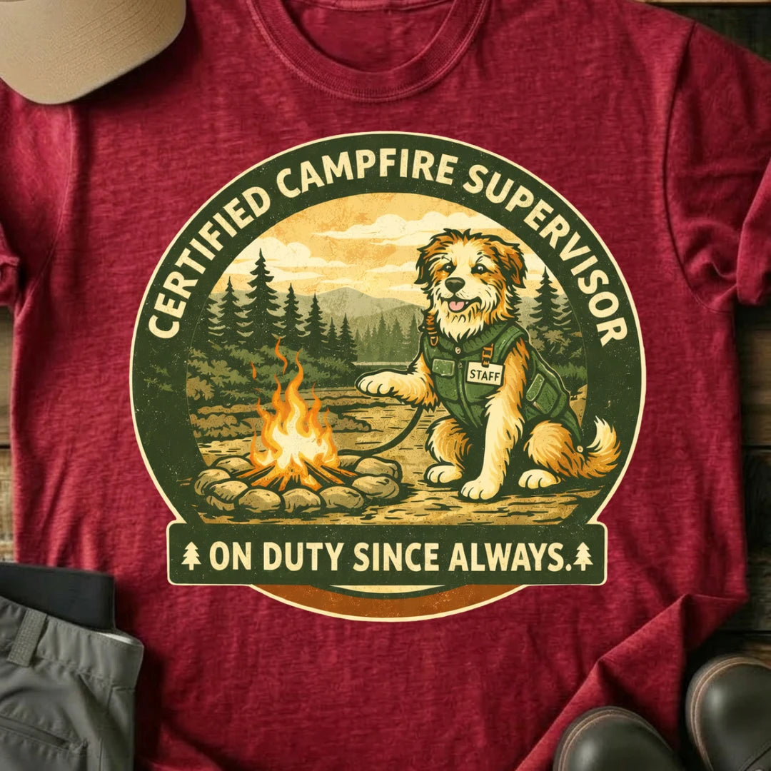 Printify T-Shirt Red / S Campfire Supervisor T-Shirt Campfire Supervisor T-Shirt