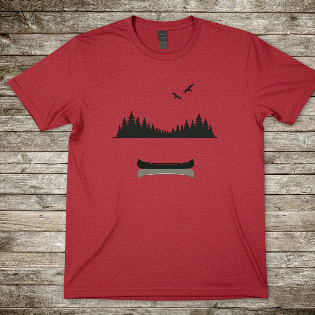 Printify T-Shirt Red / S Canoe & Pines T‑Shirt Canoe & Pines T‑Shirt
