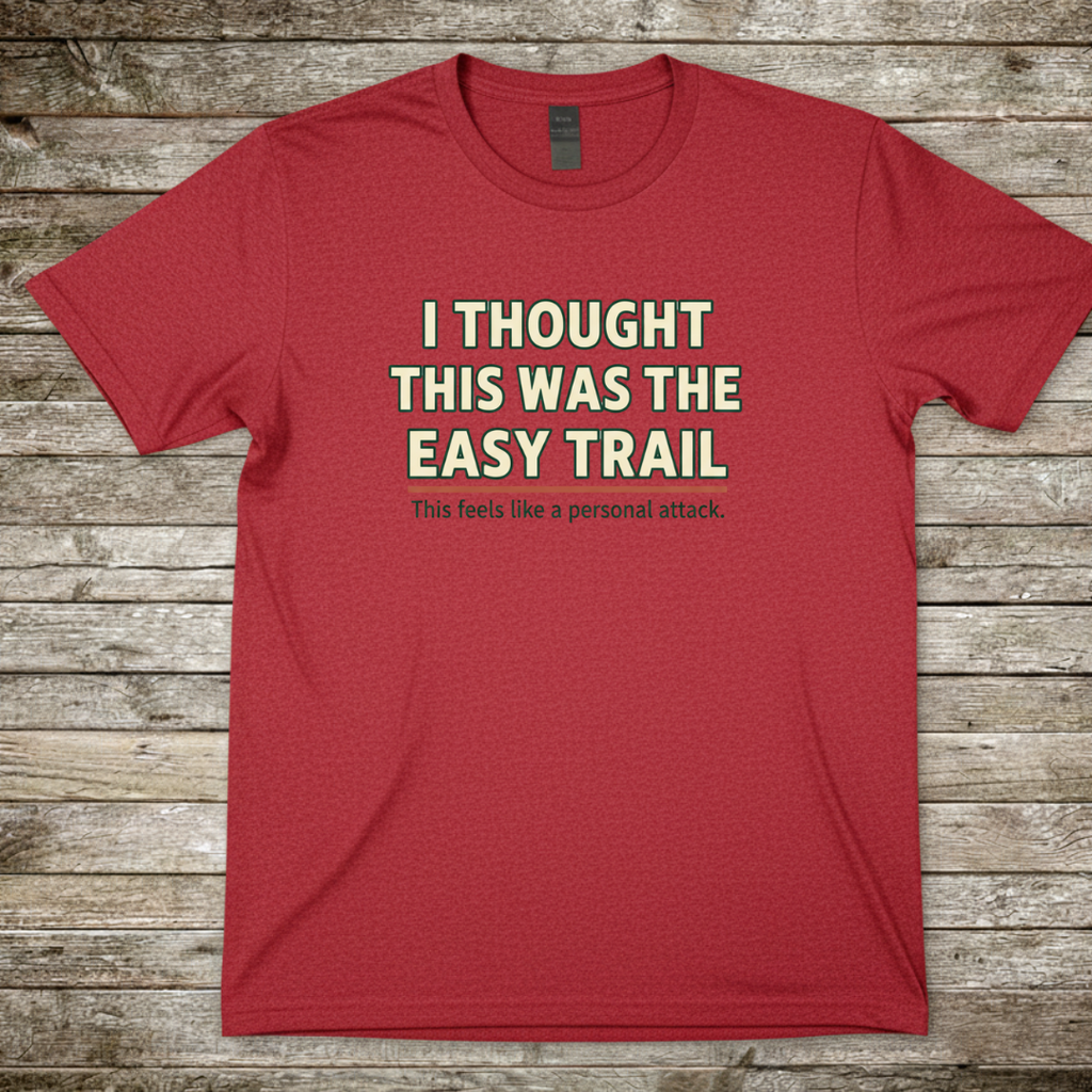 Printify T-Shirt Red / S Easy Trail T-Shirt Easy Trail T-Shirt