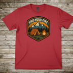 Printify T-Shirt Red / S Find Your Fire Camping T-Shirt Find Your Fire Camping T-Shirt