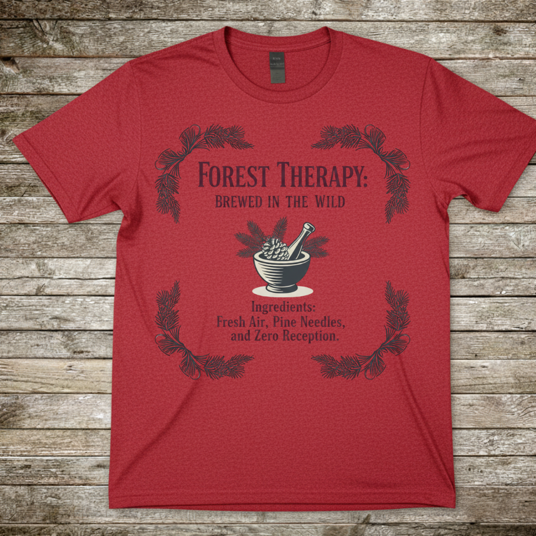 Printify T-Shirt Red / S Forest Therapy T-Shirt Forest Therapy T-Shirt