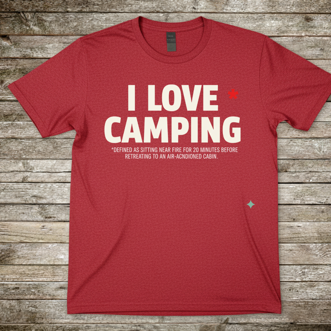 Printify T-Shirt Red / S I Love Camping T-Shirt I Love Camping T-Shirt