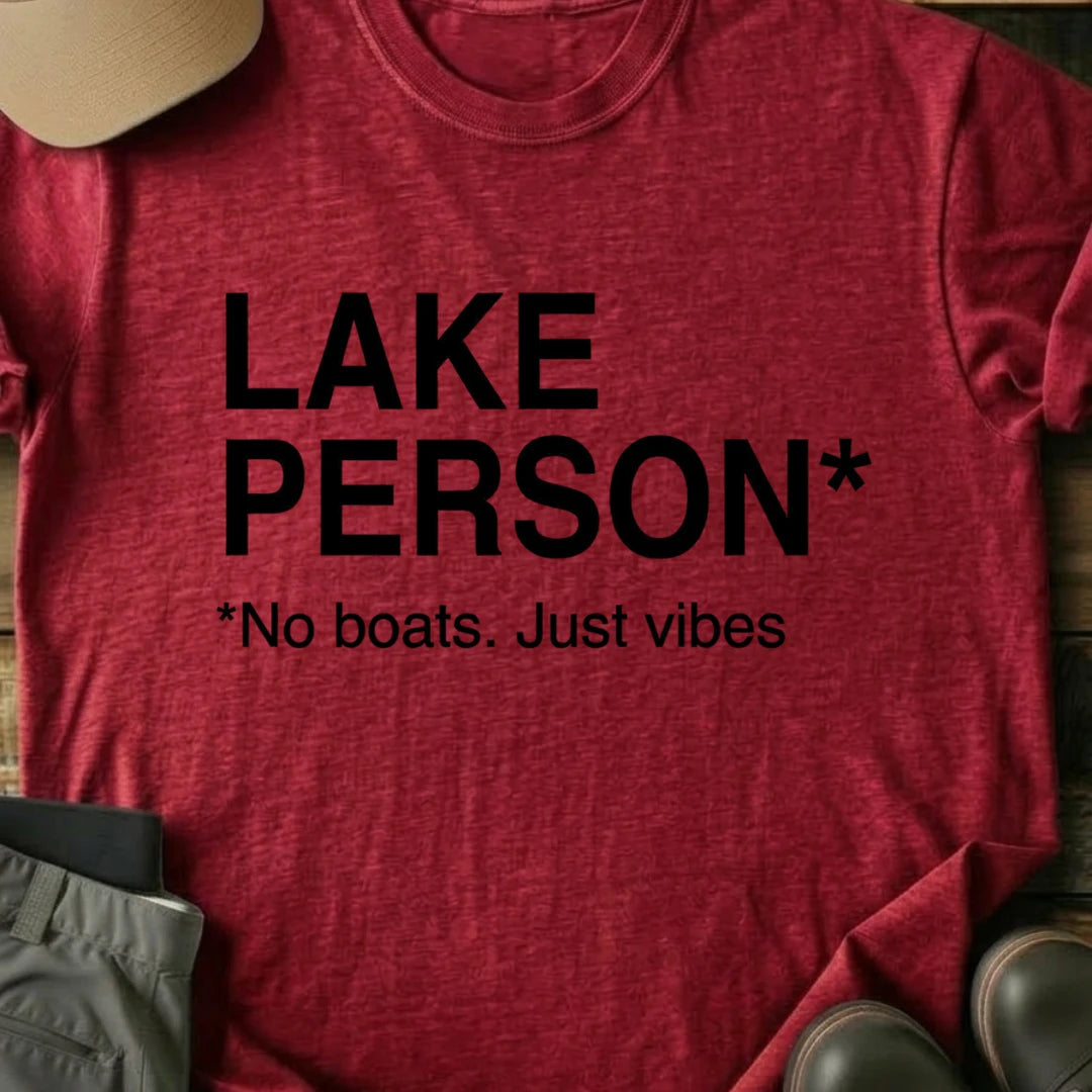 Printify T-Shirt Red / S Lake Person T-Shirt Lake Person T-Shirt