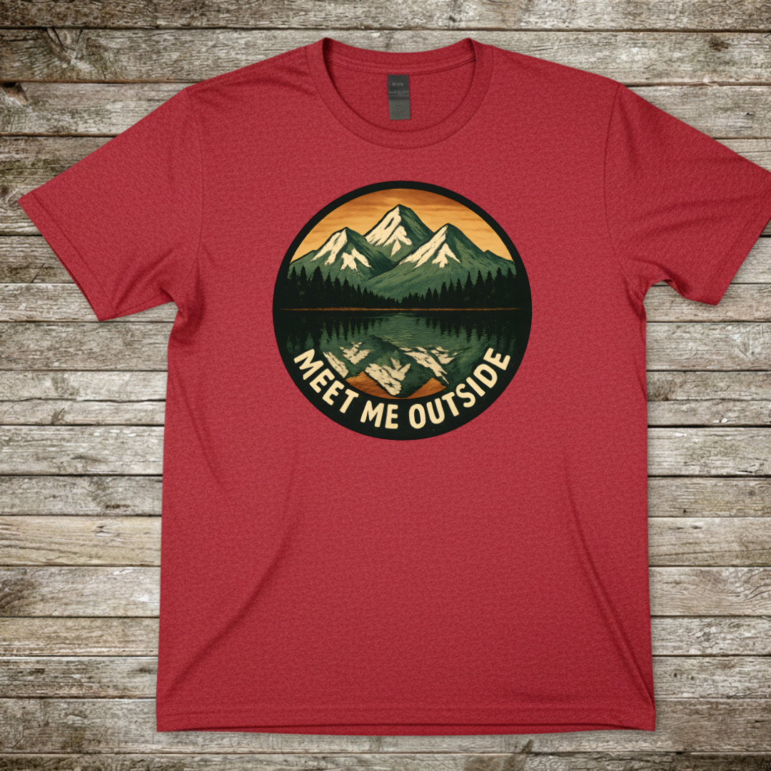 Printify T-Shirt Red / S Meet Me Outside T-Shirt Meet Me Outside T-Shirt