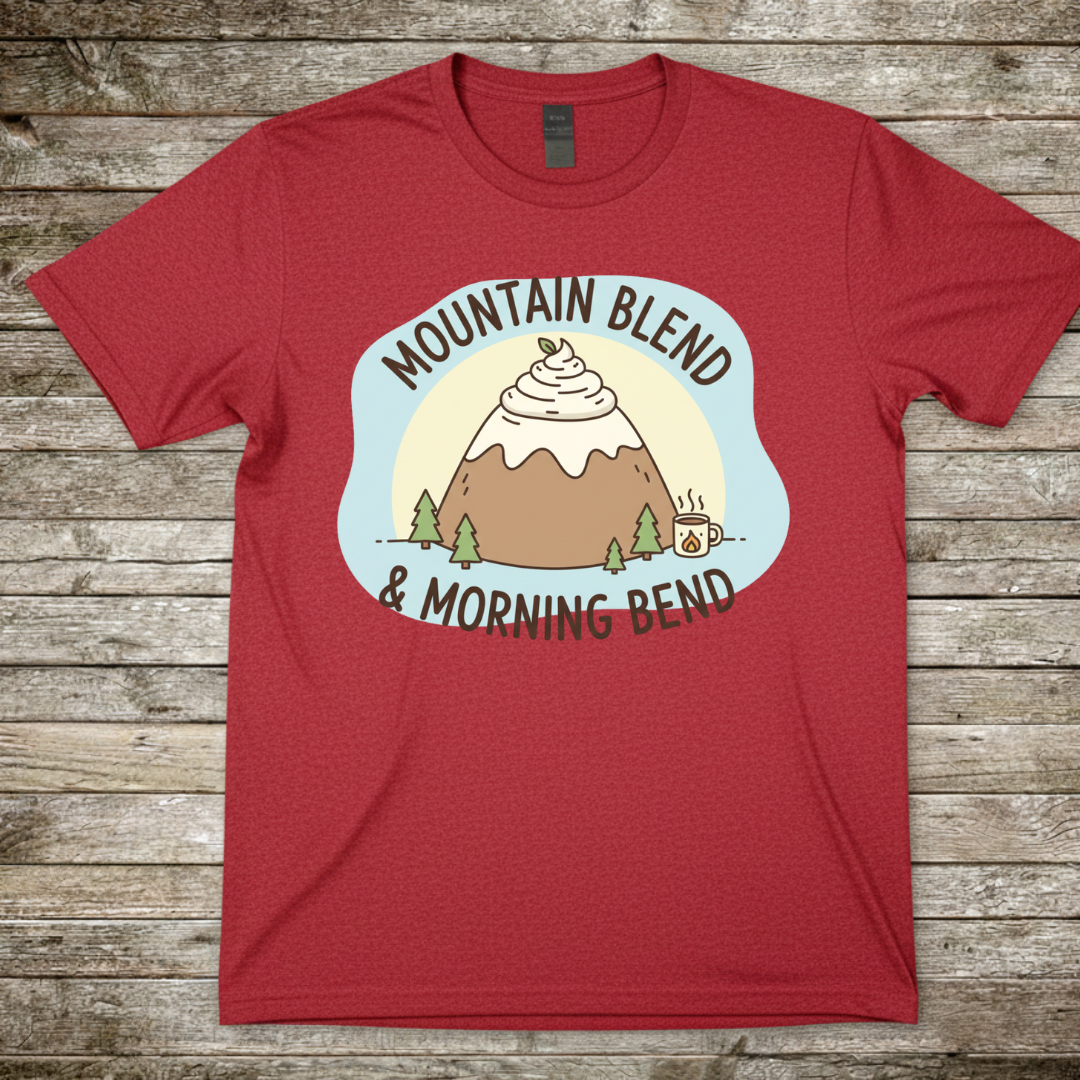 Printify T-Shirt Red / S Mountain Blend T-Shirt Mountain Blend T-Shirt