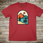 Printify T-Shirt Red / S Mountain Sunrise T-Shirt Mountain Sunrise T-Shirt