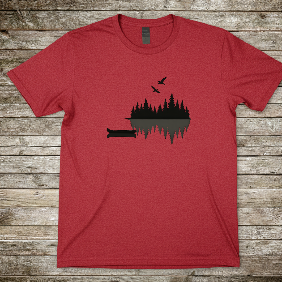 Printify T-Shirt Red / S Nature Canoe T-Shirt Nature Canoe T-Shirt