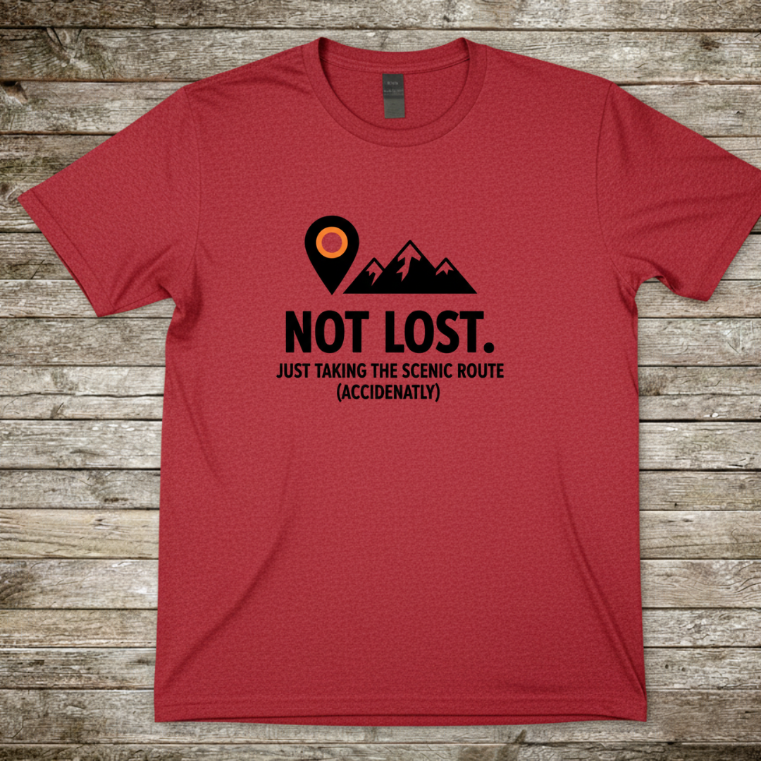 Printify T-Shirt Red / S Not Lost T-Shirt Not Lost T-Shirt
