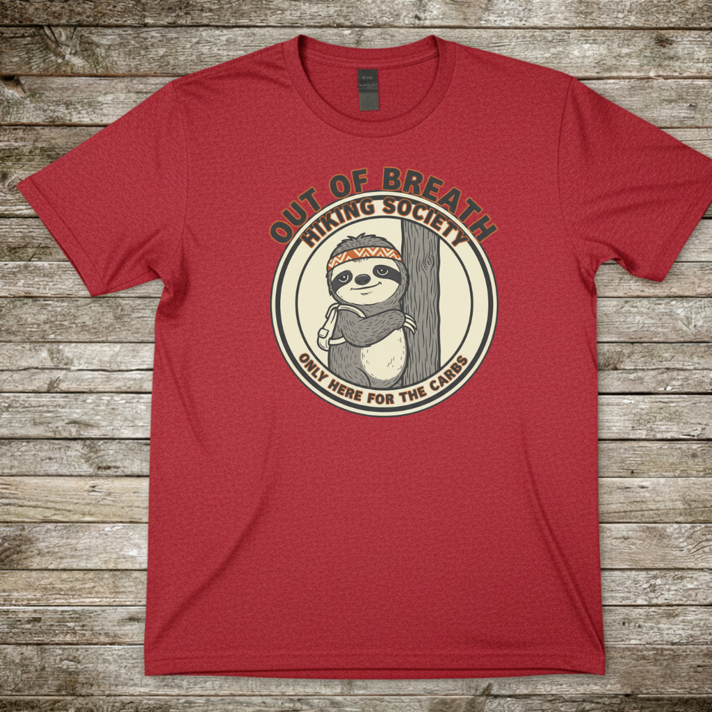 Printify T-Shirt Red / S Out of Breath T-Shirt Out of Breath T-Shirt