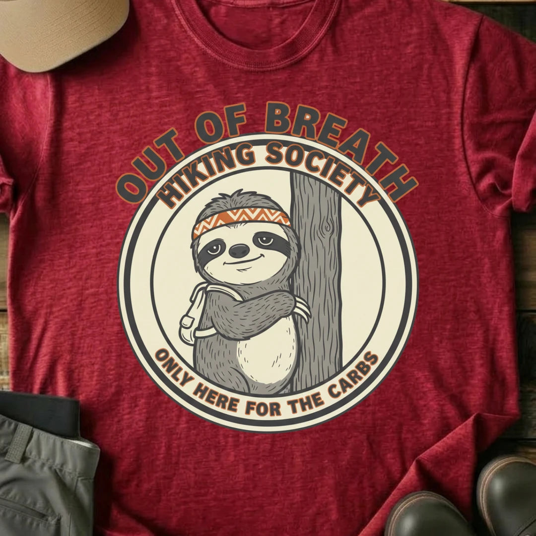 Printify T-Shirt Red / S Out of Breath T-Shirt Out of Breath T-Shirt