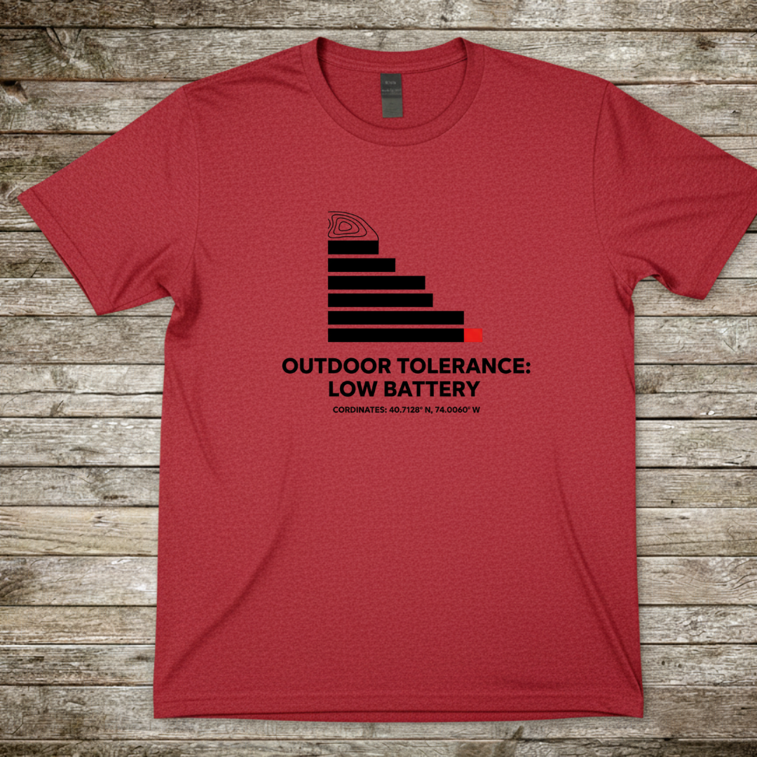 Printify T-Shirt Red / S Outdoor Tolerance T-Shirt Outdoor Tolerance T-Shirt