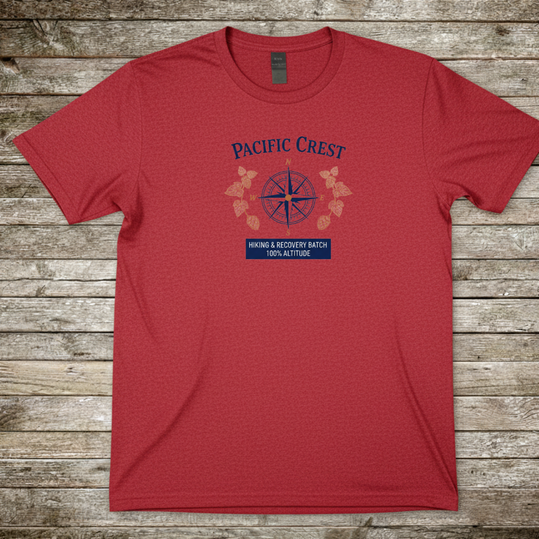 Printify T-Shirt Red / S Pacific Crest Compass T-Shirt Pacific Crest Compass T-Shirt