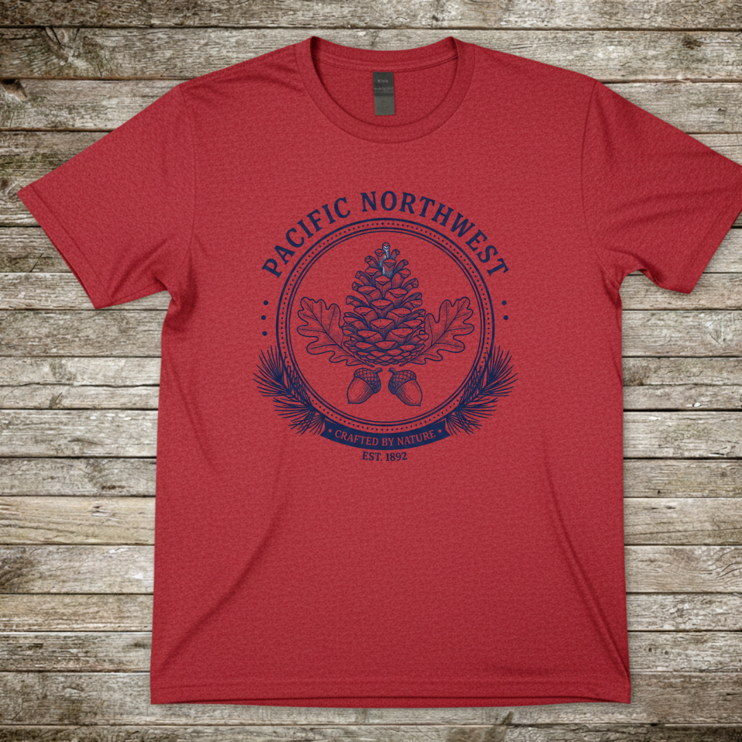 Printify T-Shirt Red / S Pacific Northwest T-Shirt Pacific Northwest T-Shirt