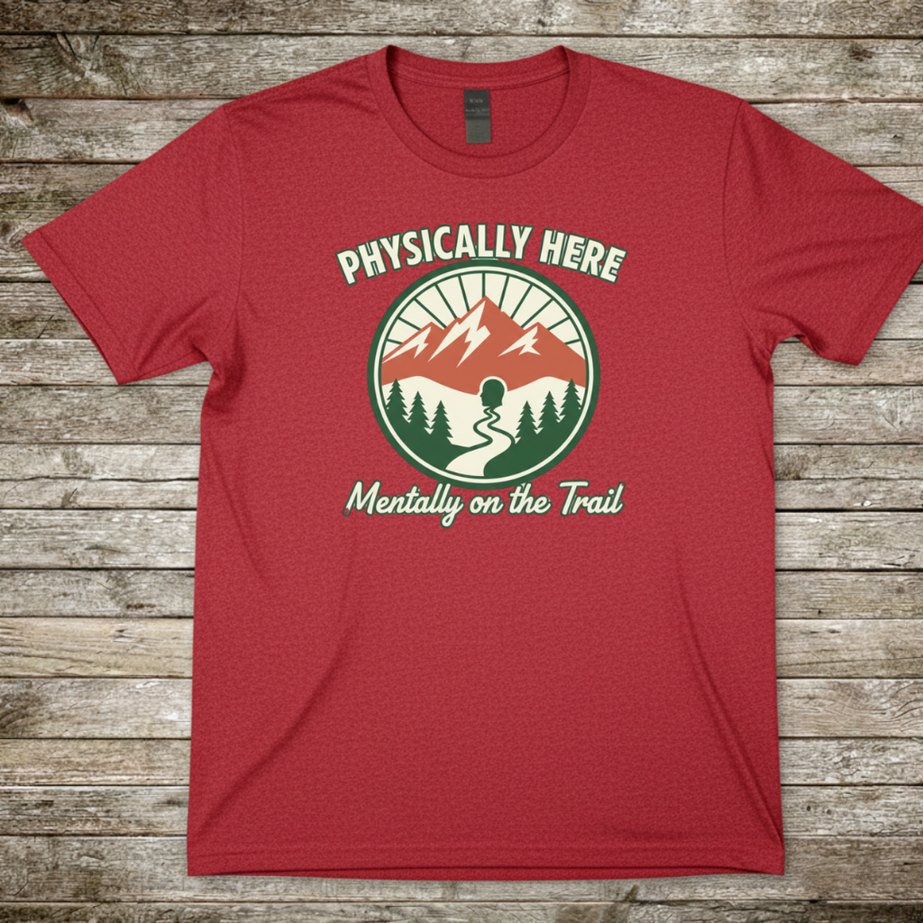 Printify T-Shirt Red / S Physically Here T-Shirt Physically Here T-Shirt