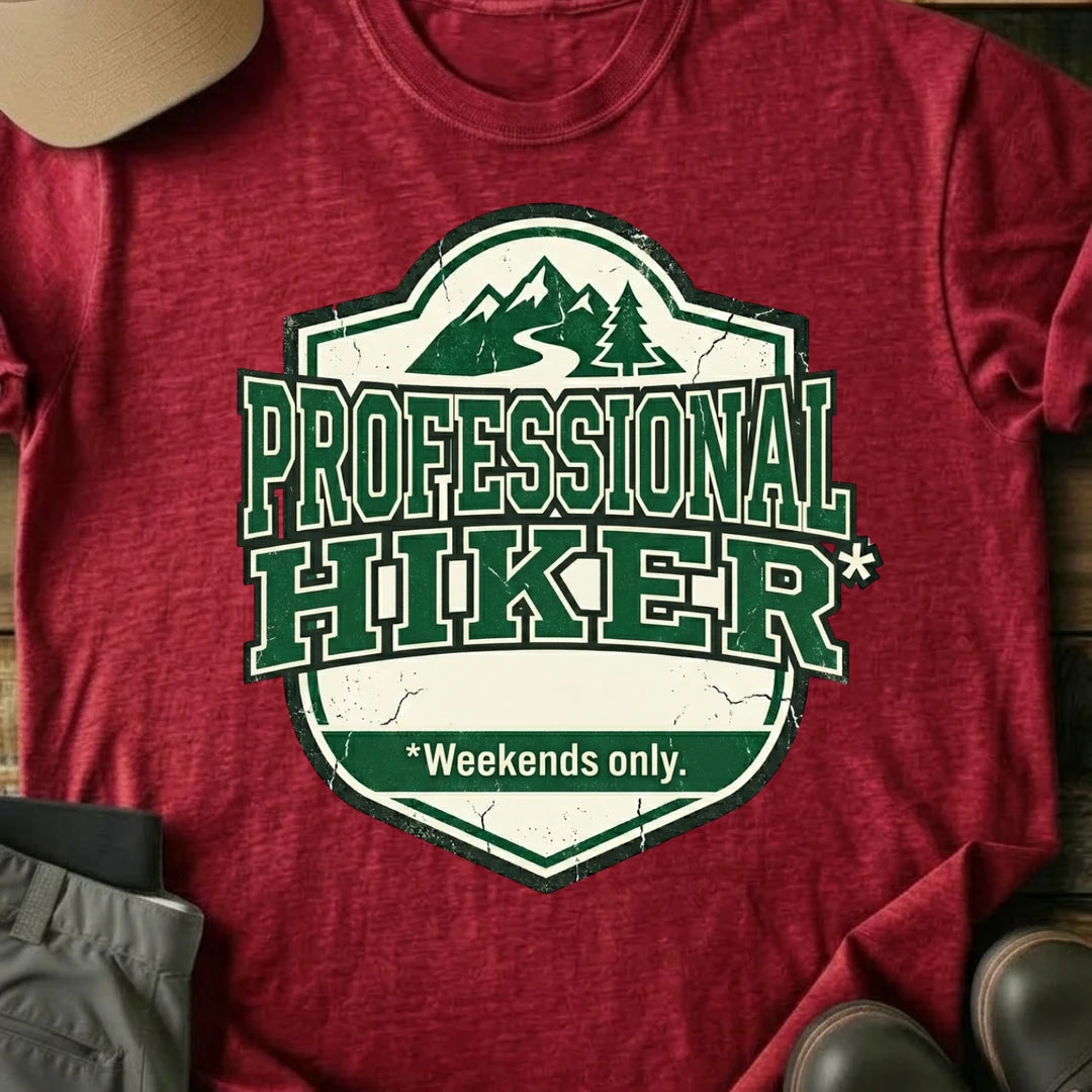 Printify T-Shirt Red / S Professional Hiker T-Shirt Professional Hiker T-Shirt