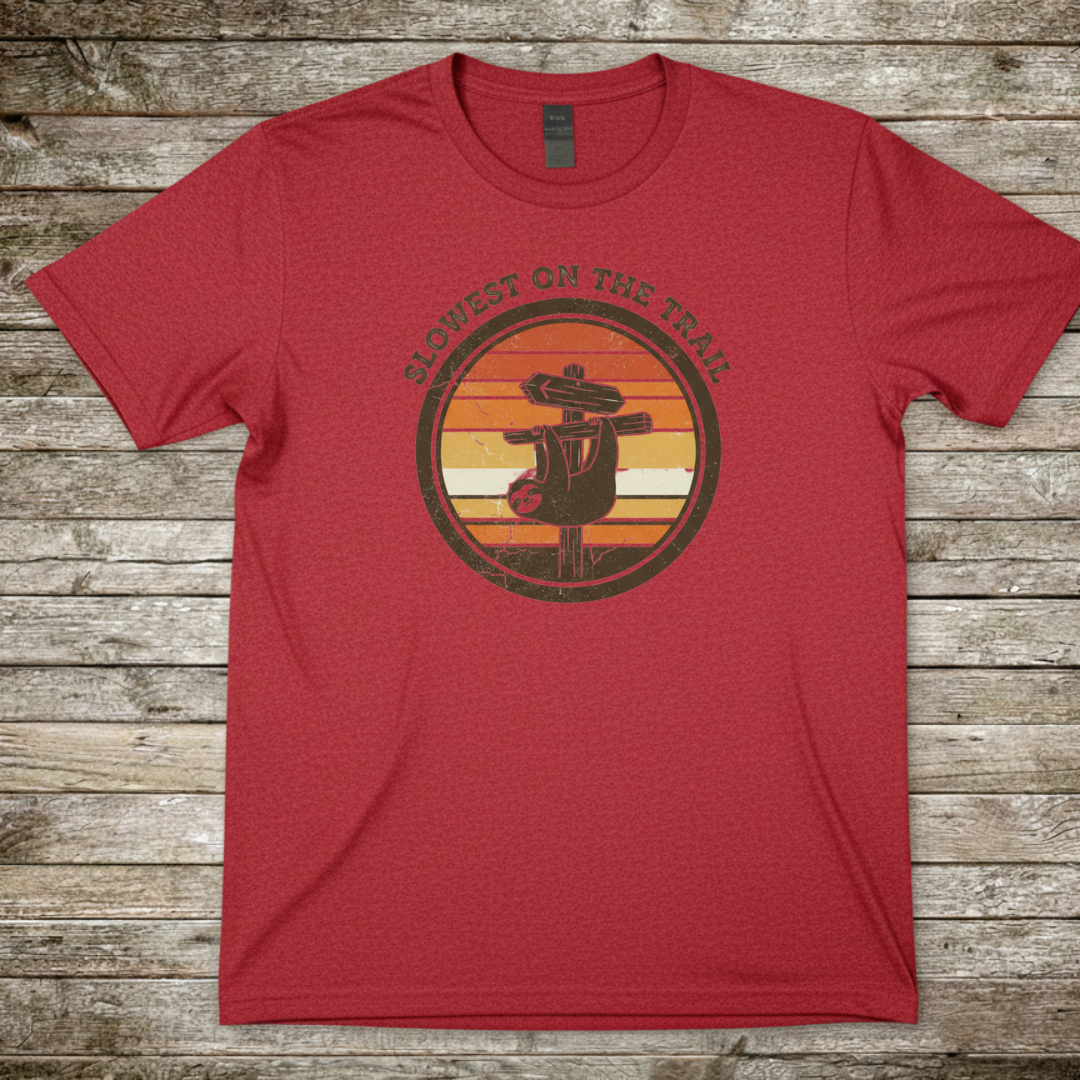 Printify T-Shirt Red / S Slowest On The Trail T-Shirt Slowest On The Trail T-Shirt