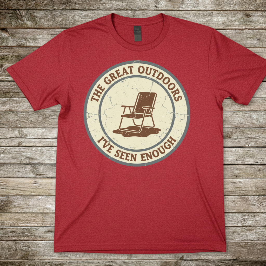 Printify T-Shirt Red / S The Great Outdoors T-Shirt The Great Outdoors T-Shirt