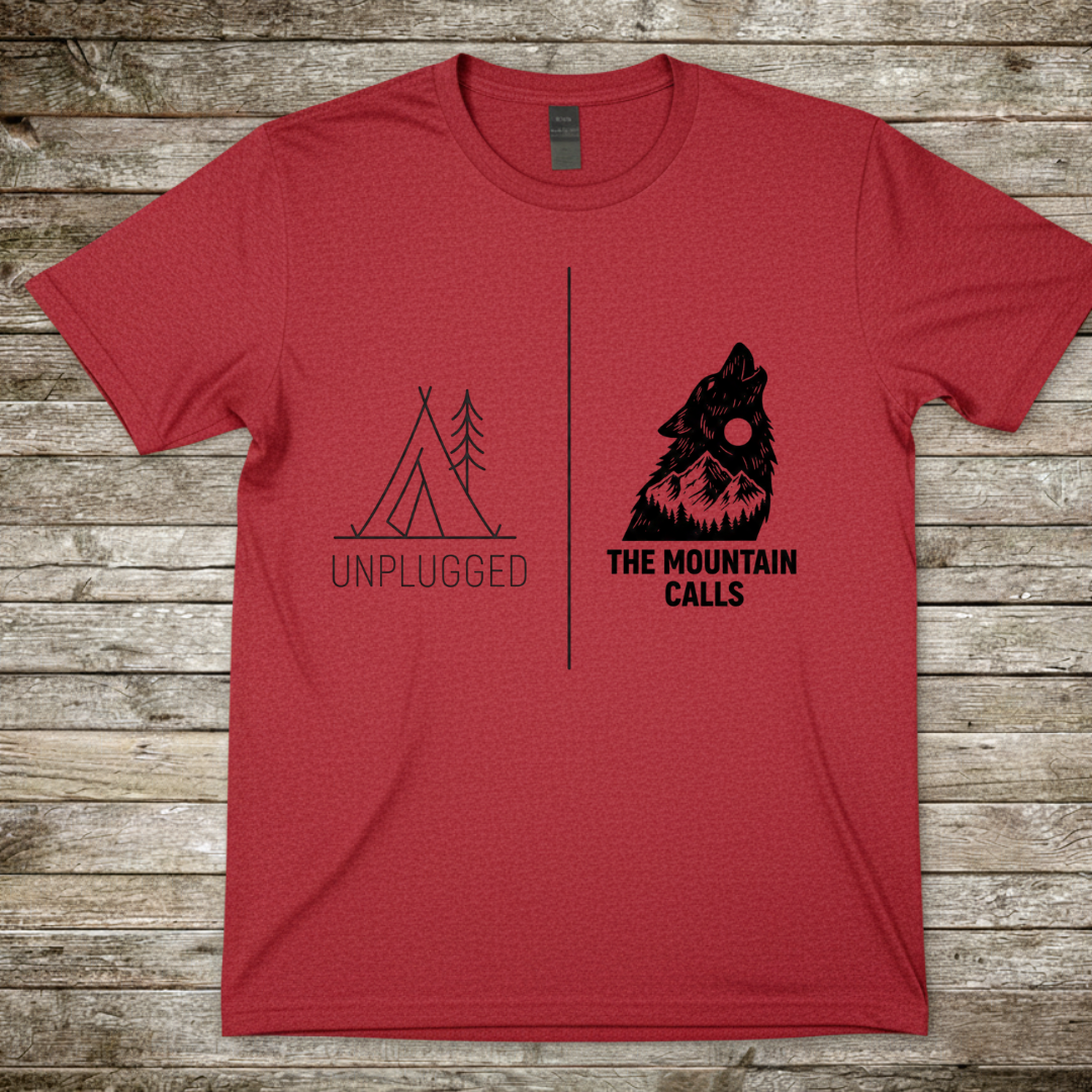 Printify T-Shirt Red / S The Mountain Calls T-Shirt The Mountain Calls T-Shirt
