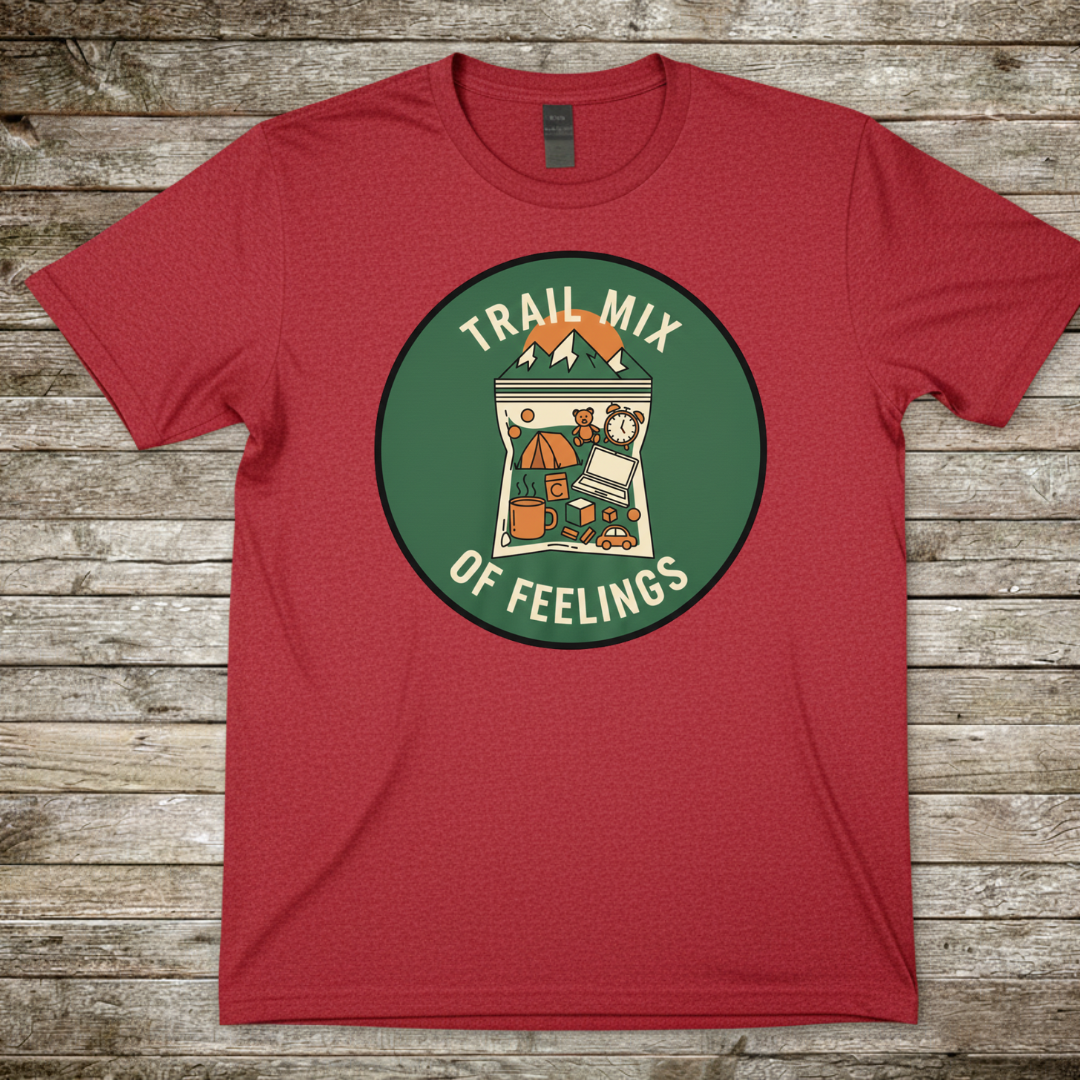Printify T-Shirt Red / S Trail Mix Of Feelings T-Shirt Trail Mix Of Feelings T-Shirt