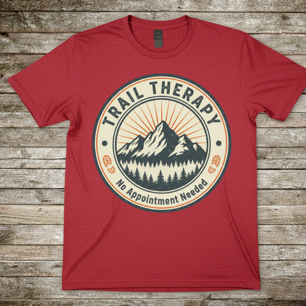 Printify T-Shirt Red / S Trail Therapy T-Shirt Trail Therapy T-Shirt