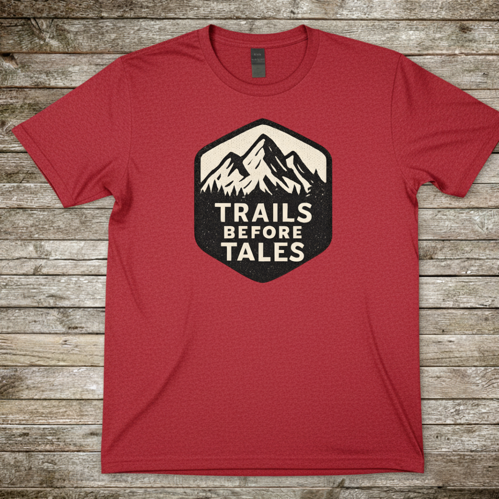 Printify T-Shirt Red / S Trails Before Tales T-Shirt Trails Before Tales T-Shirt