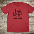 Printify T-Shirt Red / S Wild Soul, Free Spirit Mountain T-Shirt Wild Soul, Free Spirit Mountain T-Shirt