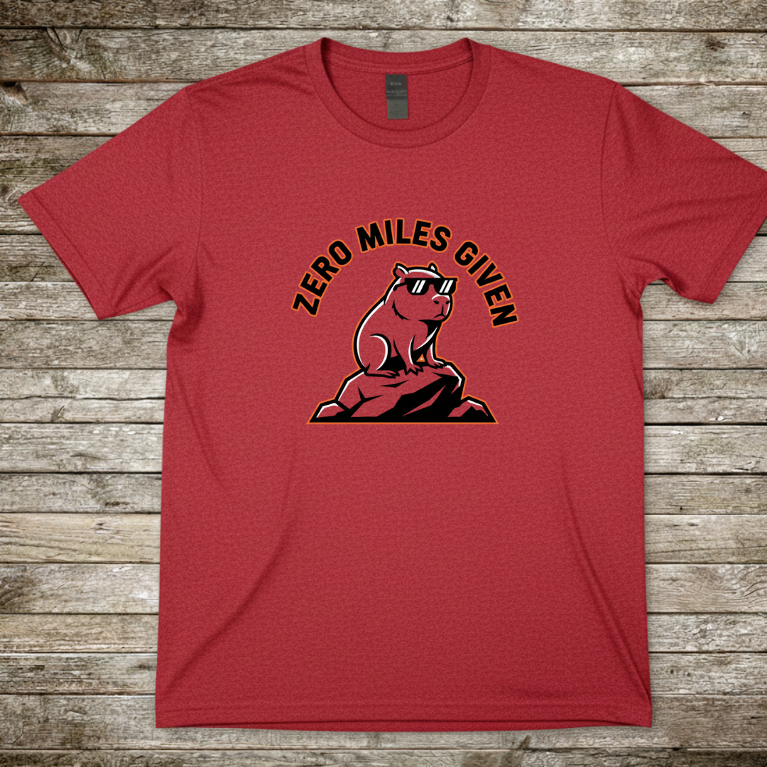 Printify T-Shirt Red / S Zero Miles Given T-Shirt Zero Miles Given T-Shirt