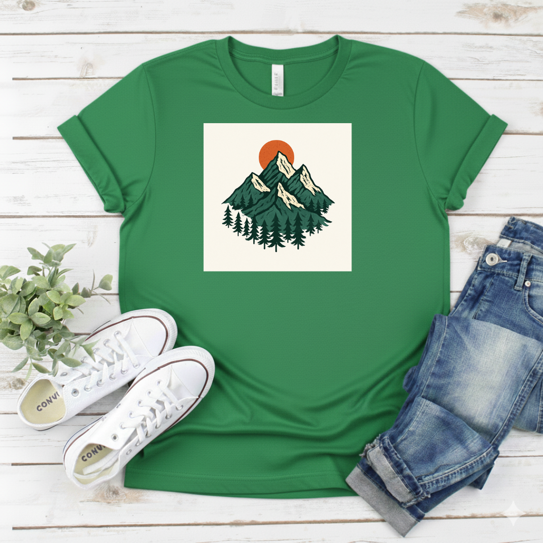 Printify T-Shirt Retro Forest Graphic Retro Forest Graphic