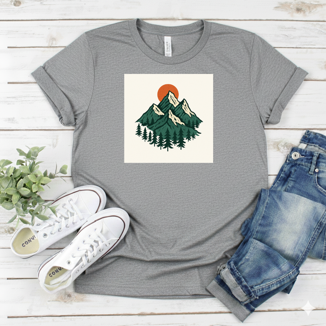 Printify T-Shirt Retro Forest Graphic Retro Forest Graphic