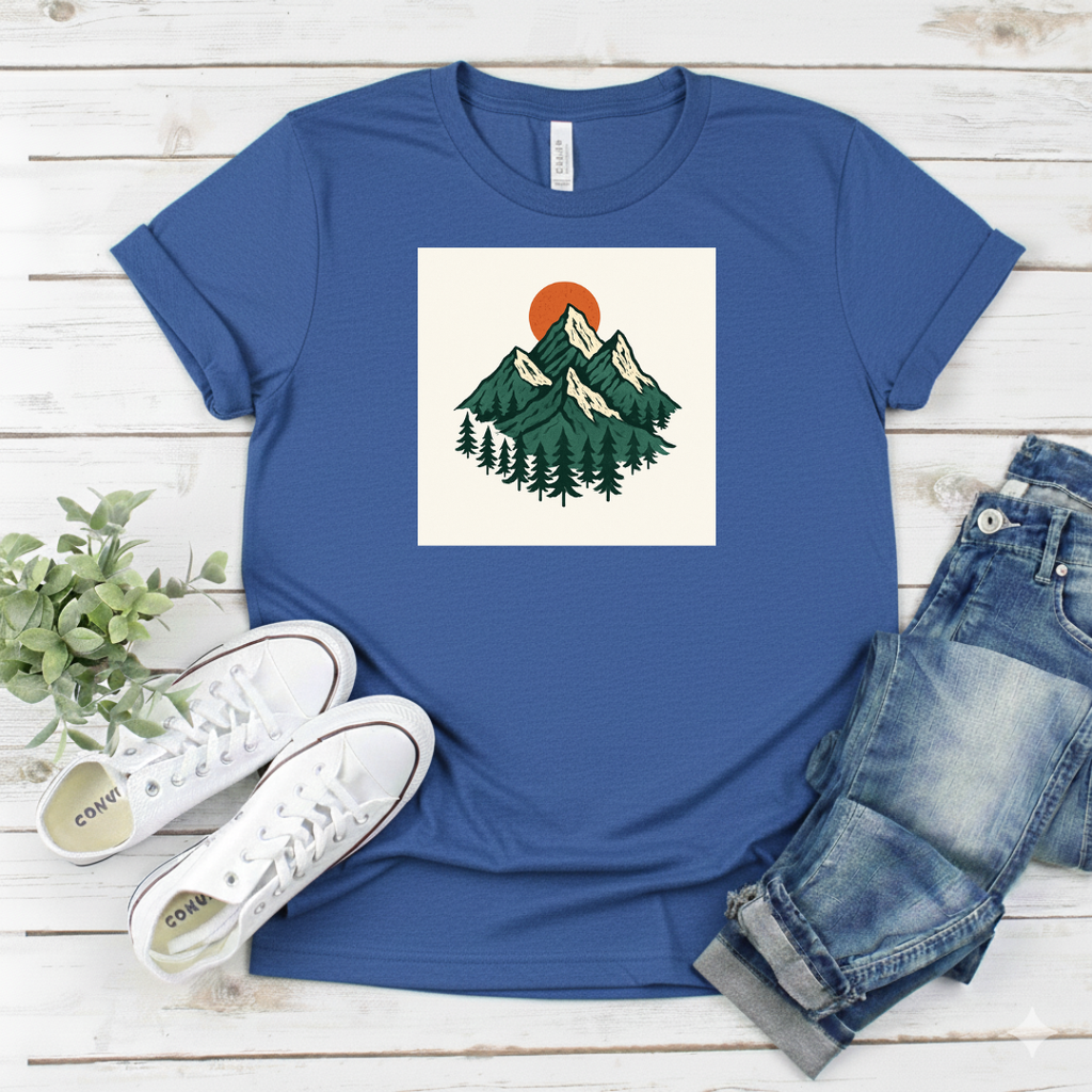 Printify T-Shirt Retro Forest Graphic Retro Forest Graphic