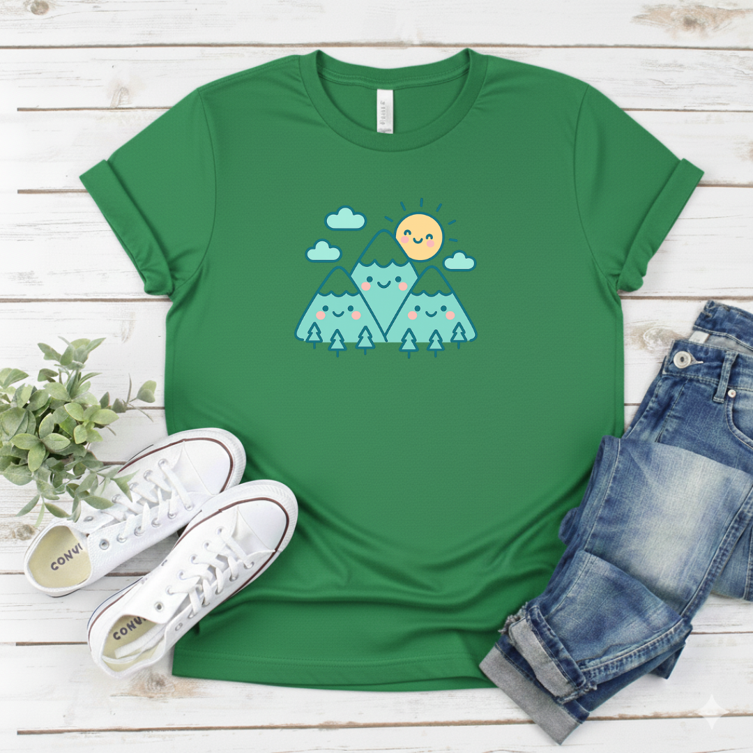 Printify T-Shirt Retro Sunset Mountain Retro Sunset Mountain