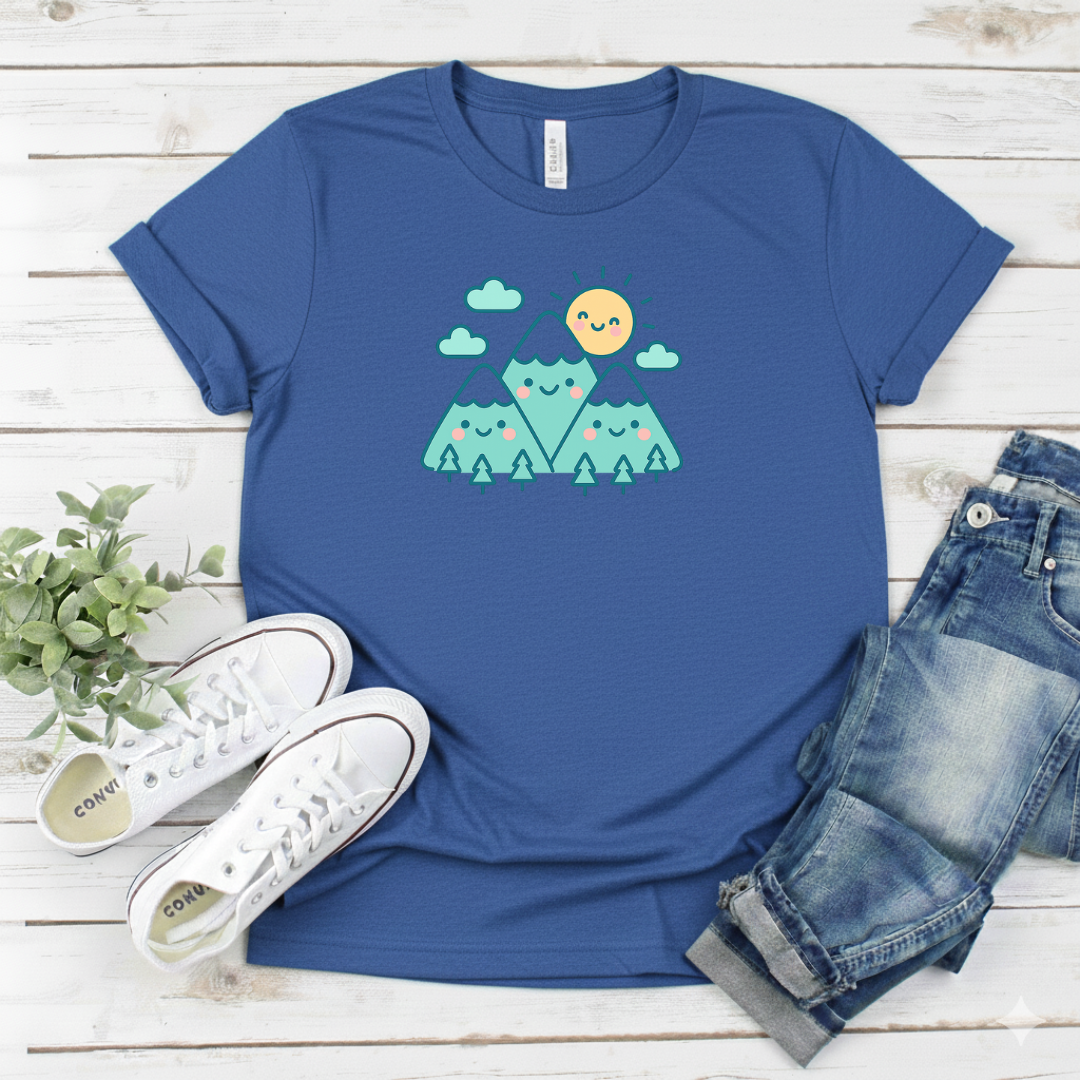 Printify T-Shirt Retro Sunset Mountain Retro Sunset Mountain