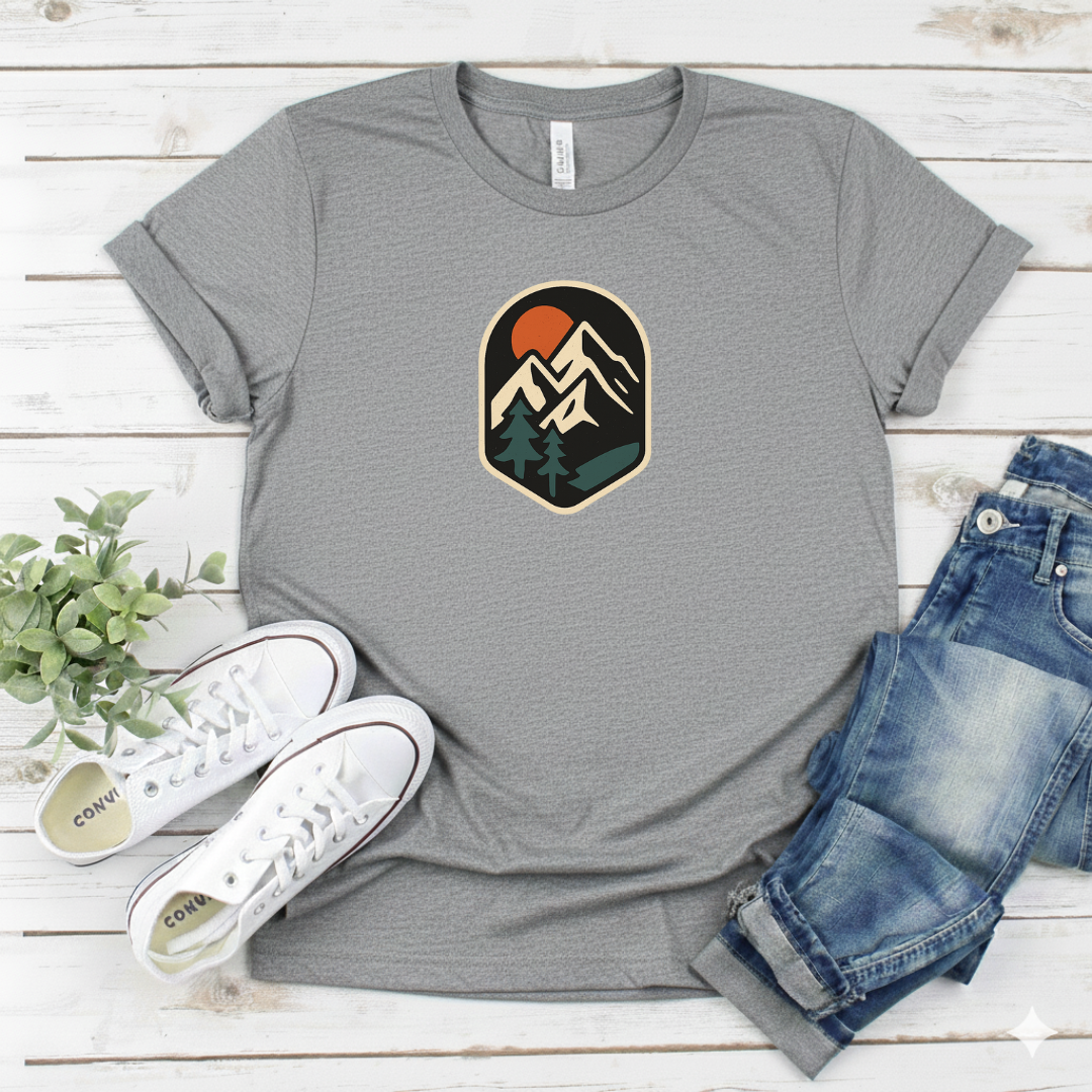 Printify T-Shirt Retro Sunset Outdoors Retro Sunset Outdoors