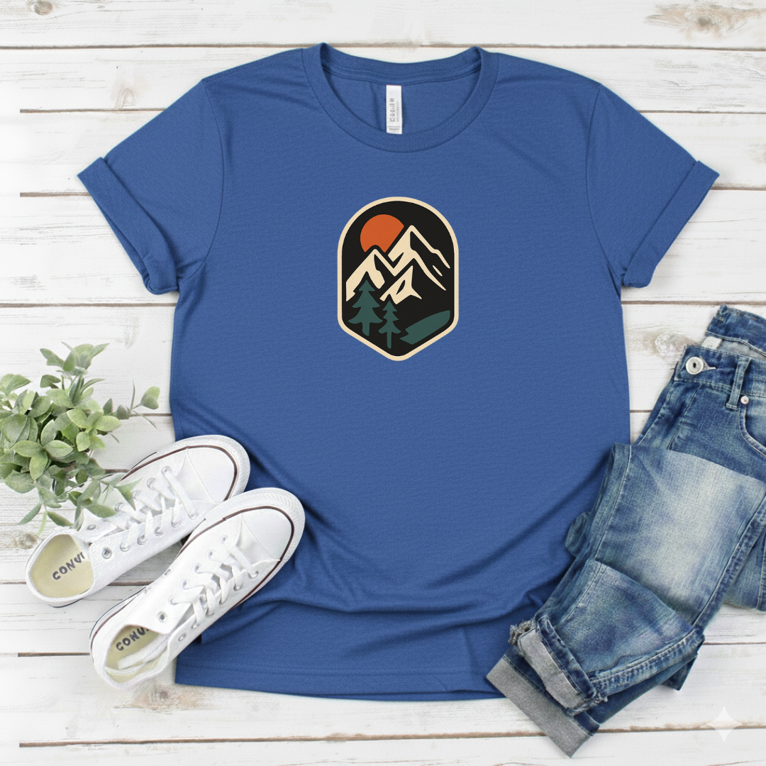 Printify T-Shirt Retro Sunset Outdoors Retro Sunset Outdoors