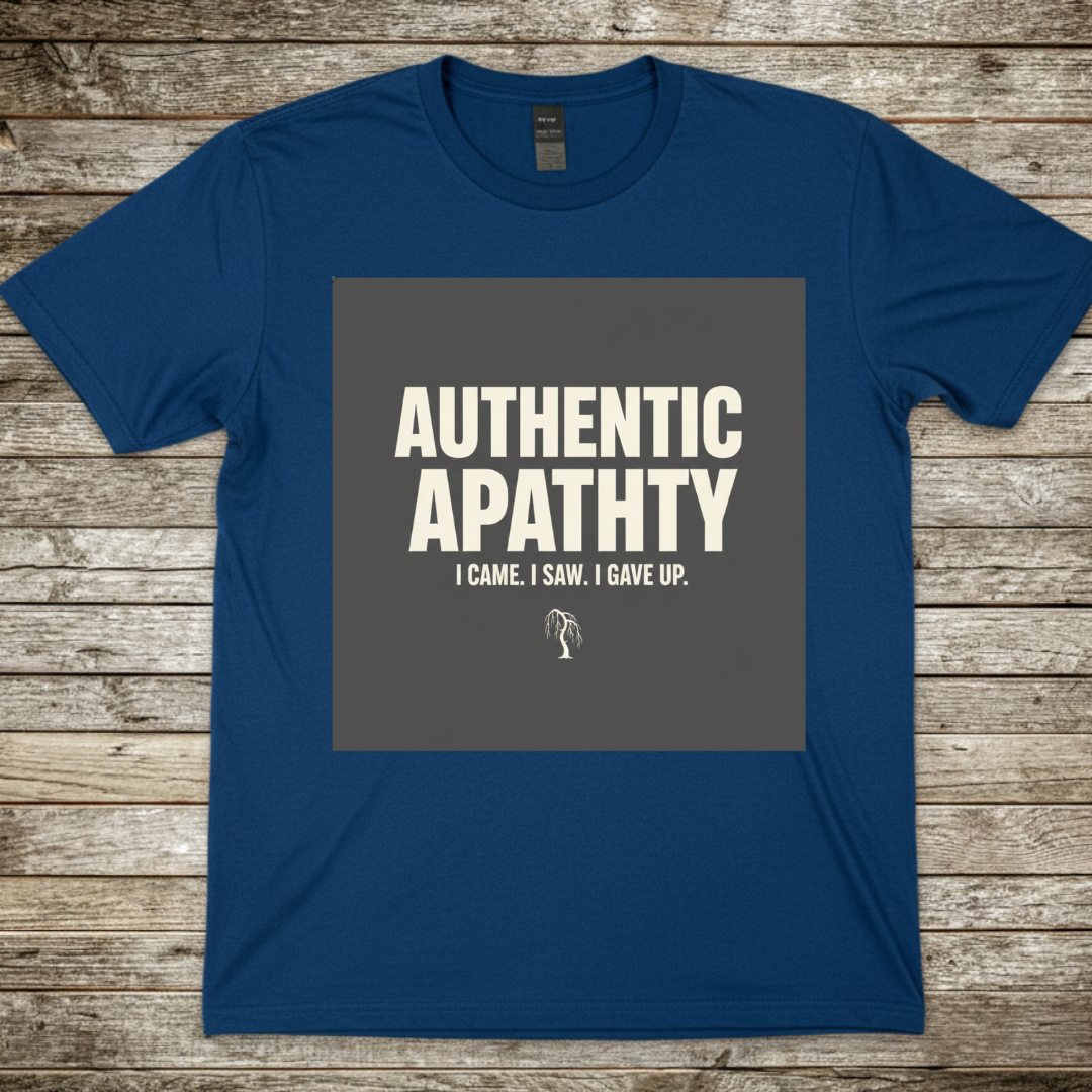 Printify T-Shirt Royal / S Authentic Apathy T-Shirt Authentic Apathy T-Shirt
