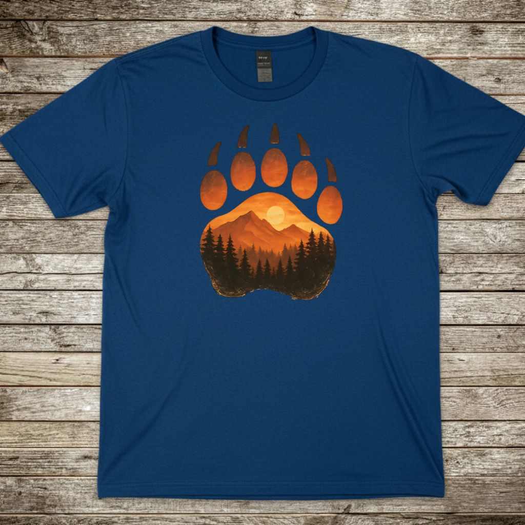 Printify T-Shirt Royal / S Bear Paw Mountain Sunset T-Shirt Bear Paw Mountain Sunset T-Shirt