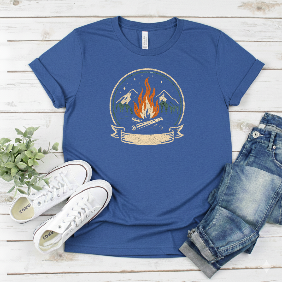 Printify T-Shirt Royal / S Campfire Badge T-Shirt Campfire Badge T-Shirt