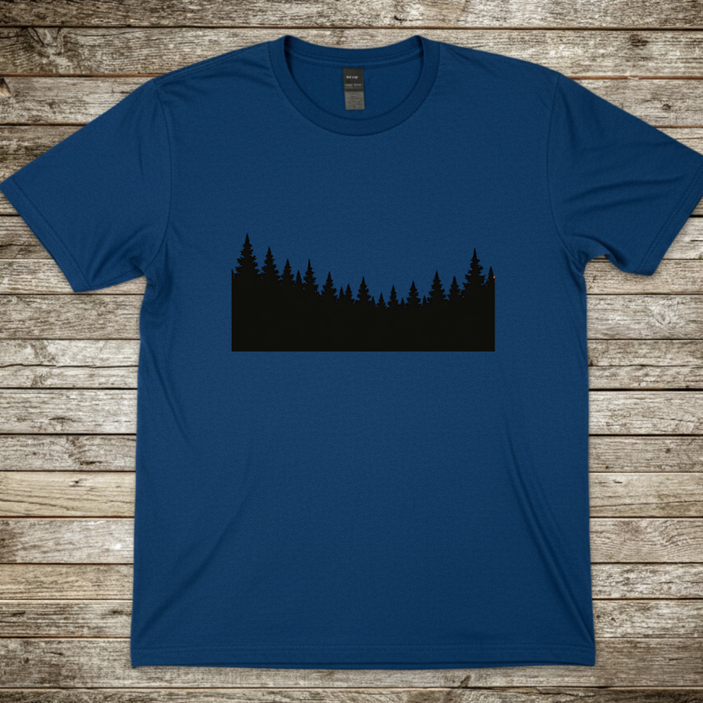 Printify T-Shirt Royal / S Forest Silhouette T-Shirt Forest Silhouette T-Shirt