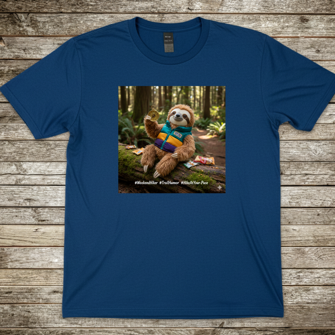 Printify T-Shirt Royal / S Happy Sloth T-Shirt Happy Sloth T-Shirt