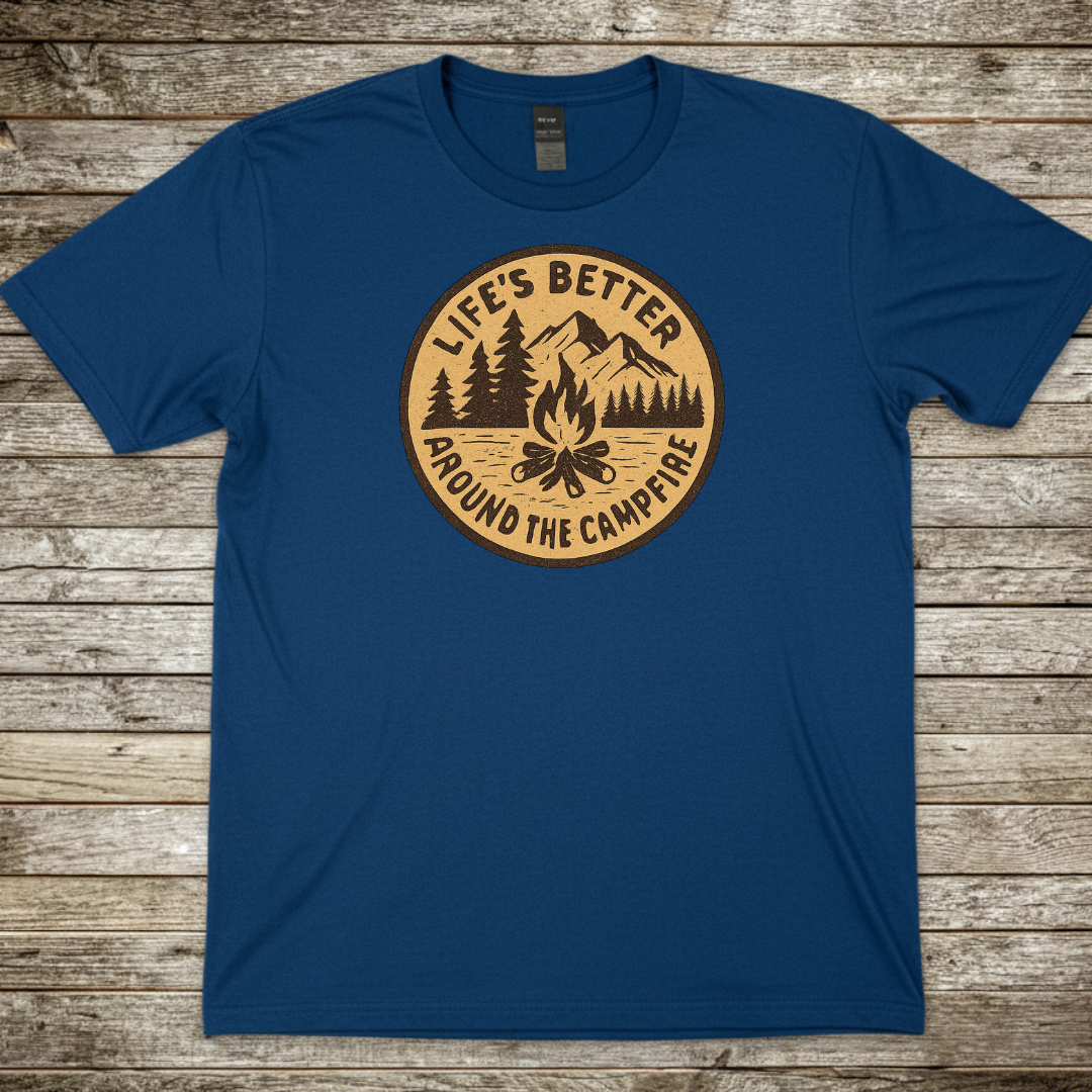 Printify T-Shirt Royal / S "Life’s Better Around the Campfire" T-Shirt "Life’s Better Around the Campfire" T-Shirt