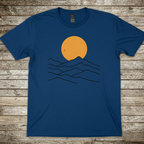 Printify T-Shirt Royal / S Minimal Sunset Mountain T-Shirt Minimal Sunset Mountain T-Shirt