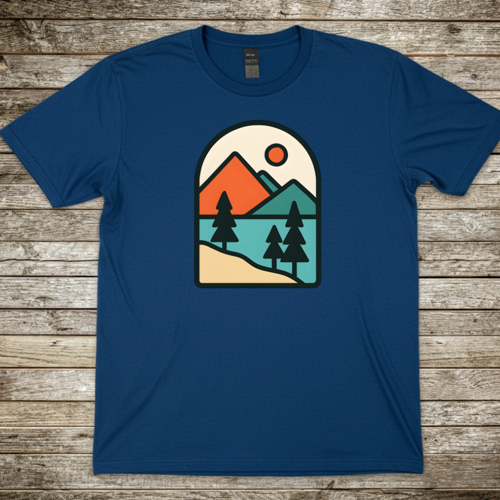 Printify T-Shirt Royal / S Mountain Sunrise T-Shirt Mountain Sunrise T-Shirt