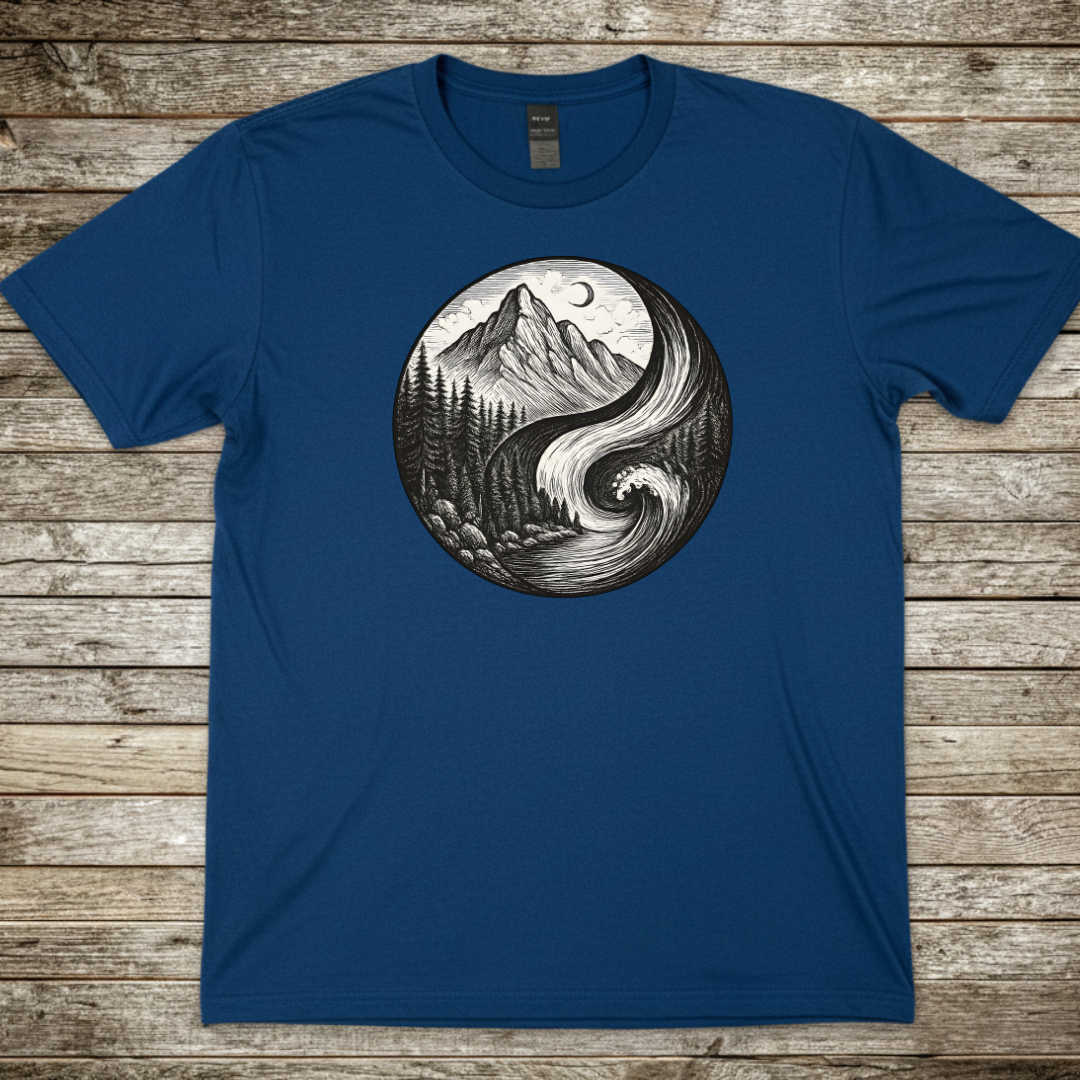 Printify T-Shirt Royal / S Mountain & Wave T-Shirt Mountain & Wave T-Shirt