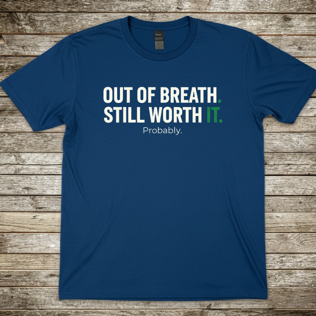 Printify T-Shirt Royal / S Out Of Breath T-Shirt Out Of Breath T-Shirt