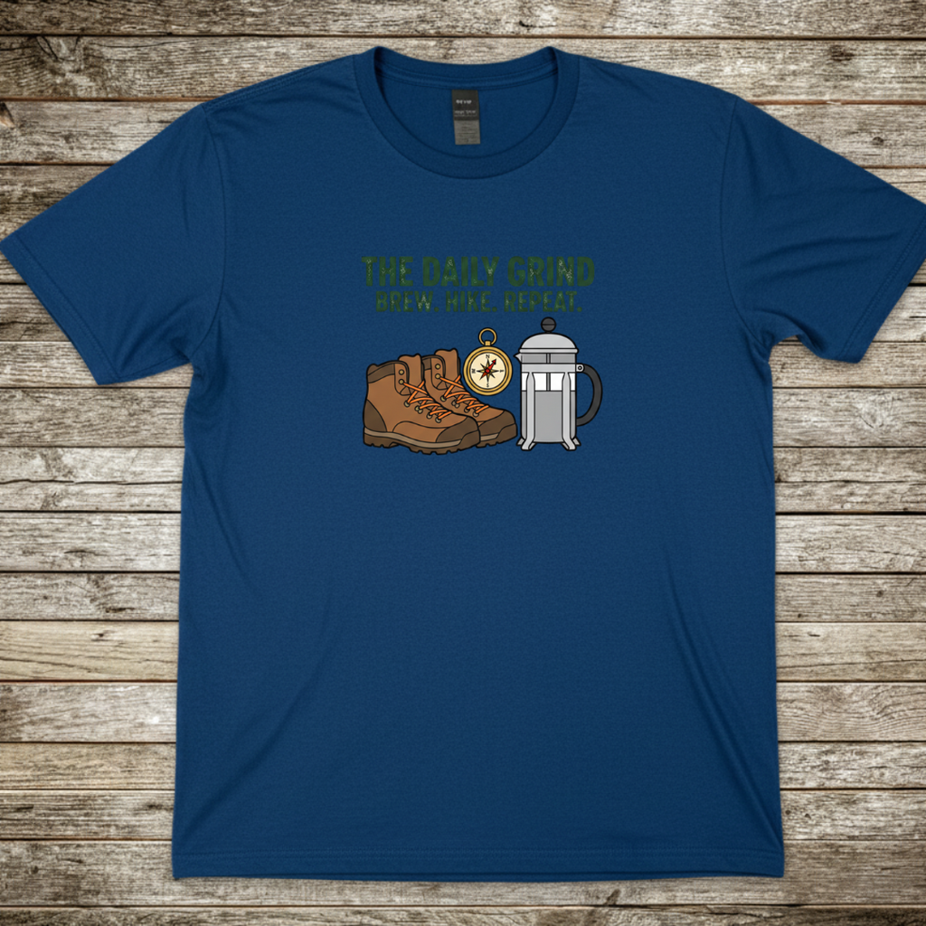 Printify T-Shirt Royal / S The Daily Grind T-Shirt The Daily Grind T-Shirt