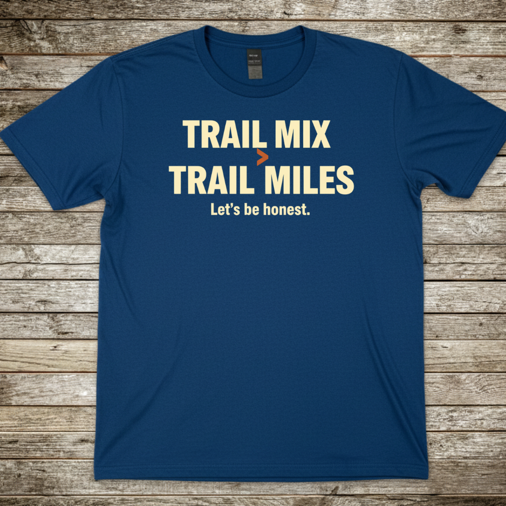 Printify T-Shirt Royal / S Trail Mix, Trail Miles T-Shirt Trail Mix, Trail Miles T-Shirt