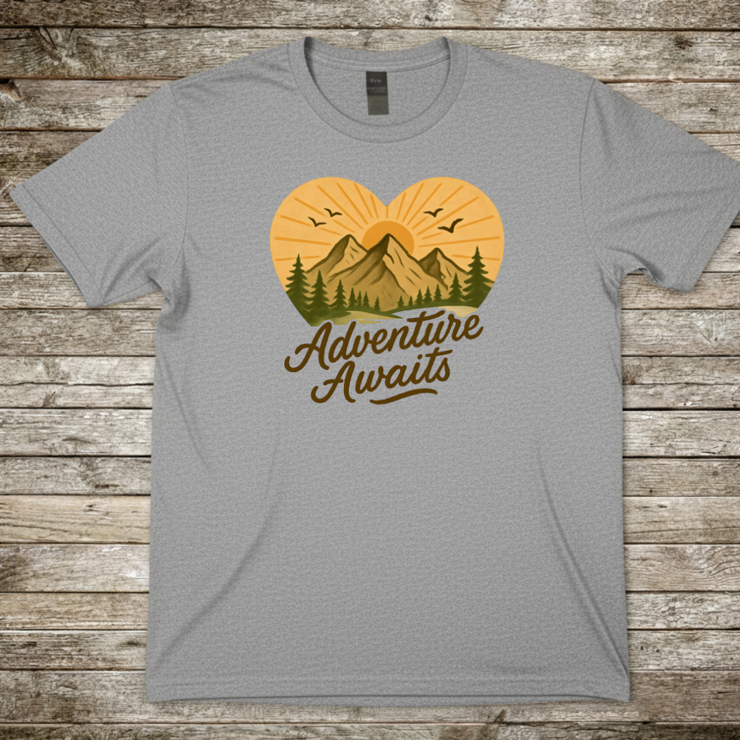 Printify T-Shirt Sport Grey / S Adventure Awaits T-Shirt Adventure Awaits T-Shirt