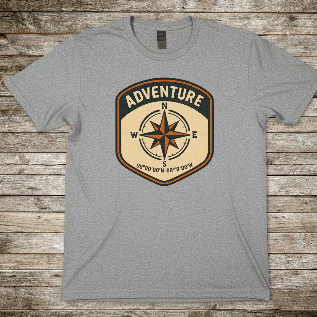 Printify T-Shirt Sport Grey / S Adventure BadgeT-Shirt Adventure BadgeT-Shirt