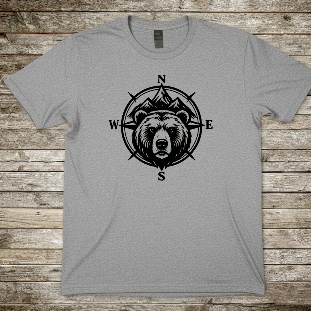 Printify T-Shirt Sport Grey / S Bear Compass T-Shirt Bear Compass T-Shirt
