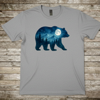Printify T-Shirt Sport Grey / S Bear Silhouette Moonlit Forest T-Shirt Bear Silhouette Moonlit Forest T-Shirt